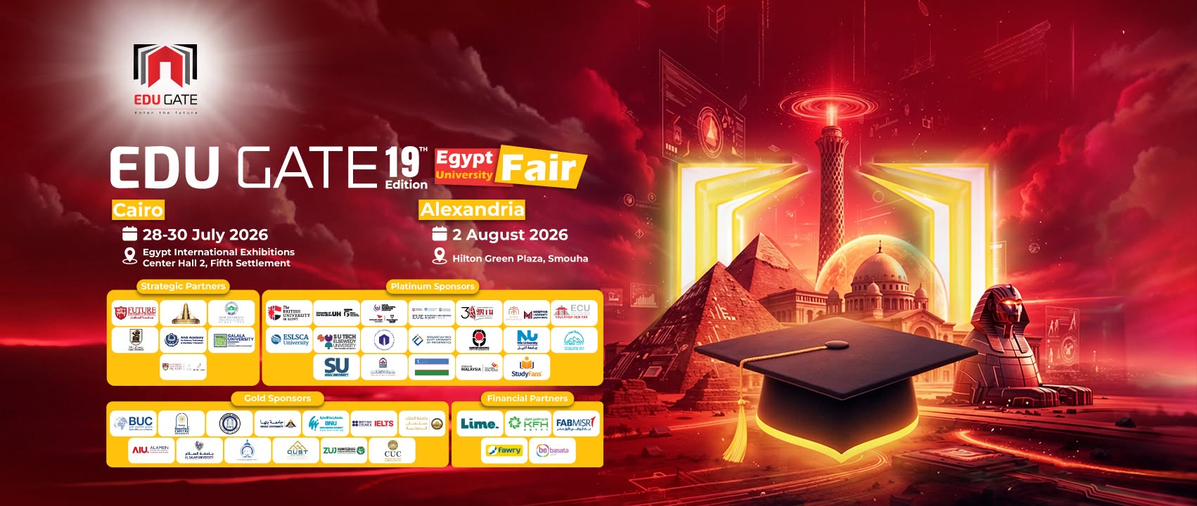 EDUGATE 2026 — 19th Edition | 28–30 July 2026 | Egypt International Exhibition Center